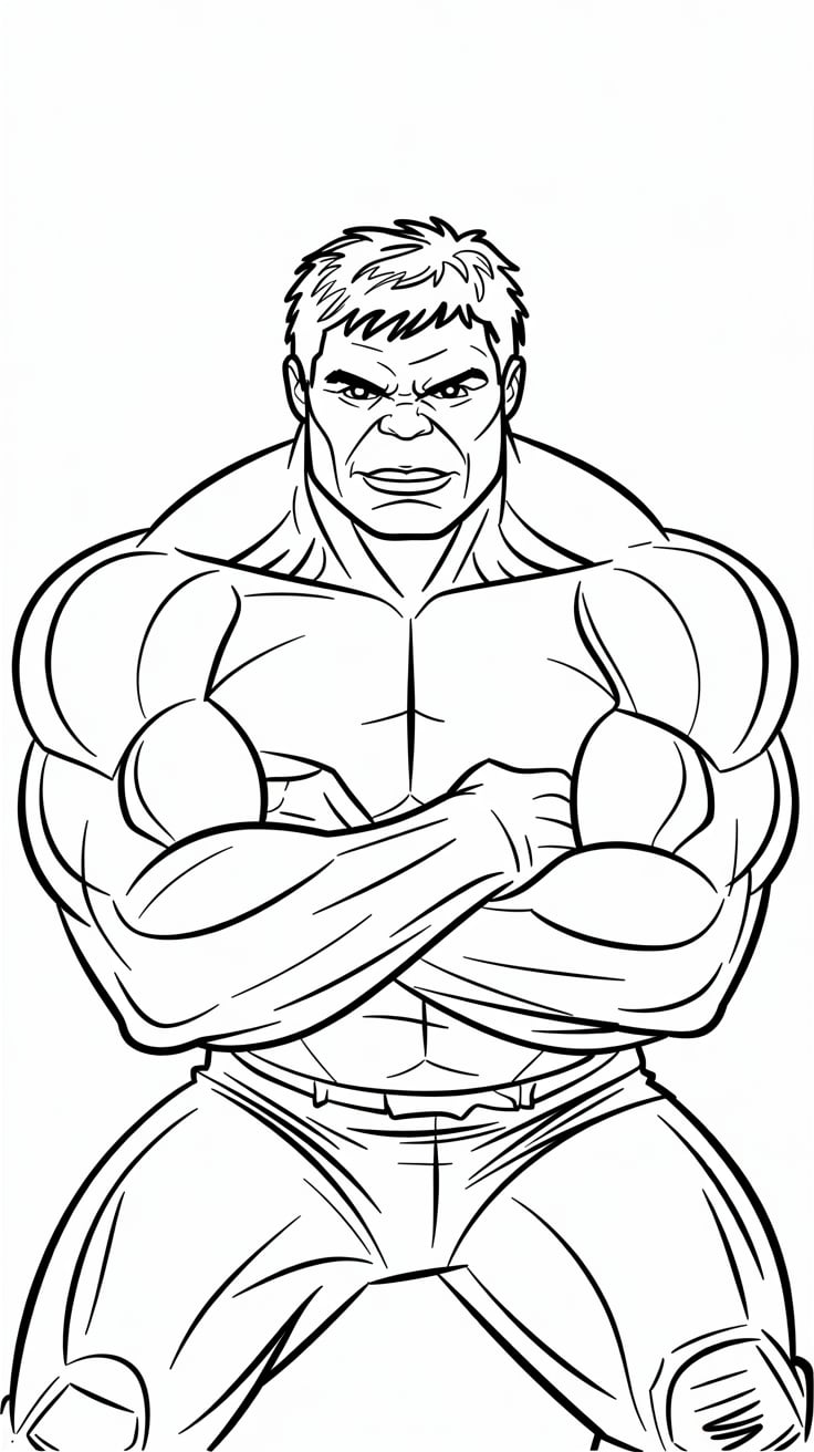 coloriage a imprimer gratuit hulk