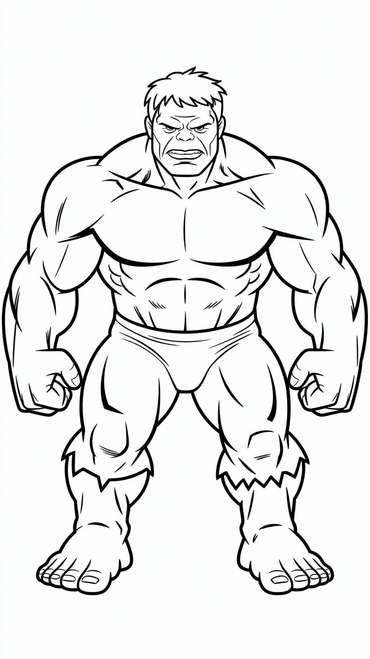 coloriage a imprimer hulk