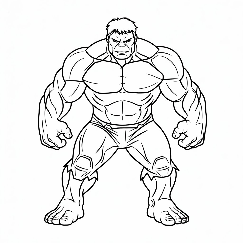 coloriage à imprimer hulk