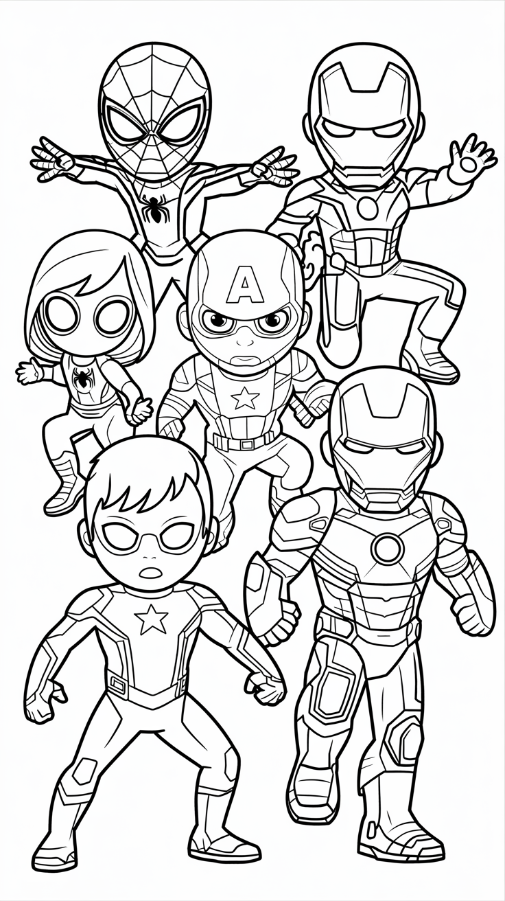 coloriage a imprimer marvel avengers