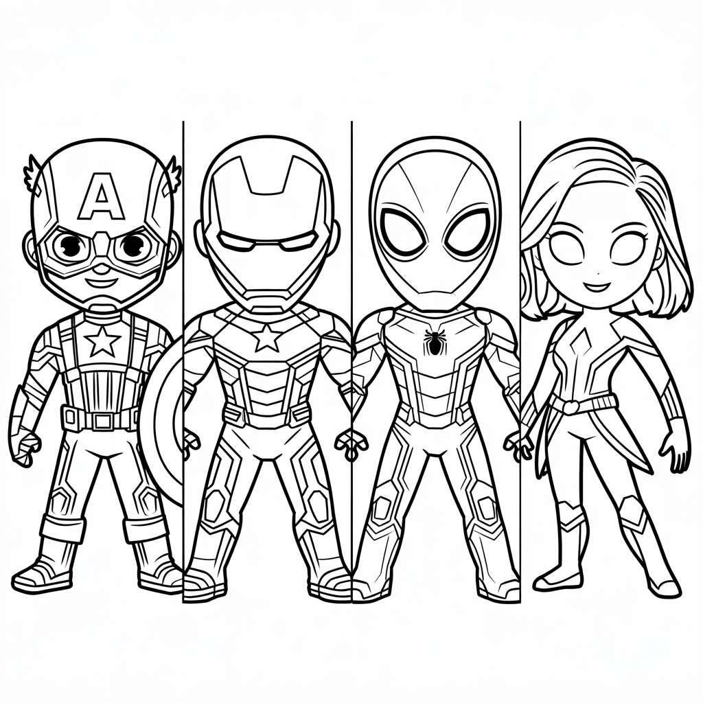 coloriage à imprimer marvel