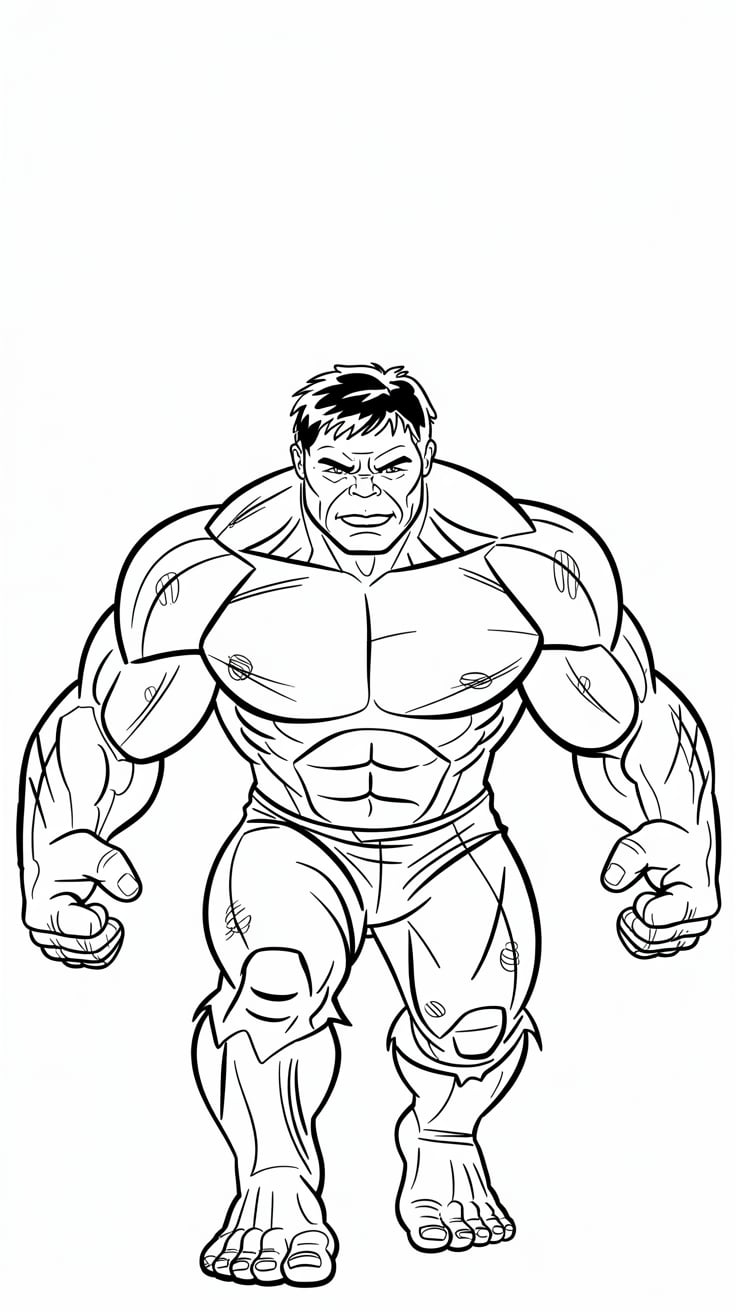 coloriage avengers hulk