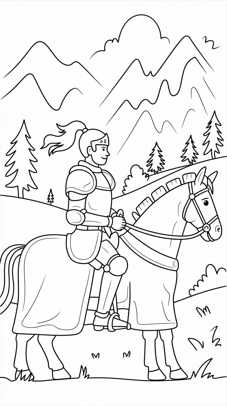 coloriage chevalier pdf