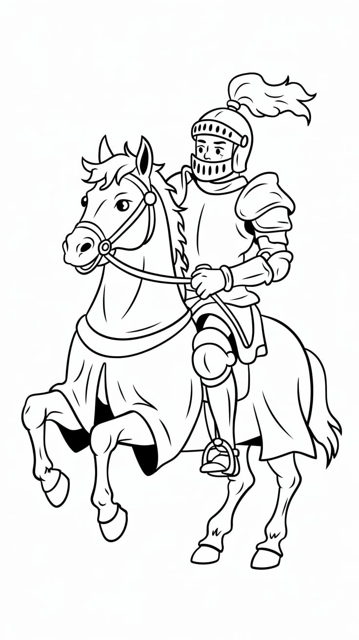 coloriage de chevalier