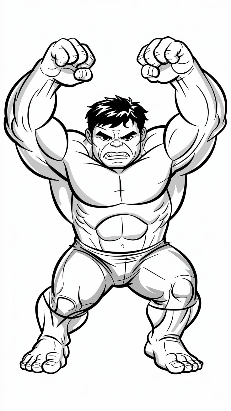 coloriage de hulk a imprimer gratuit