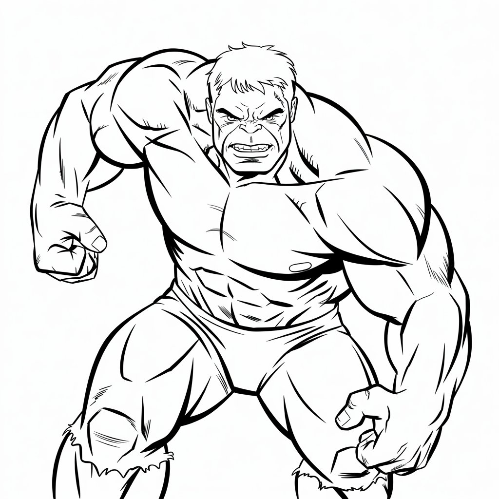 coloriage de hulk