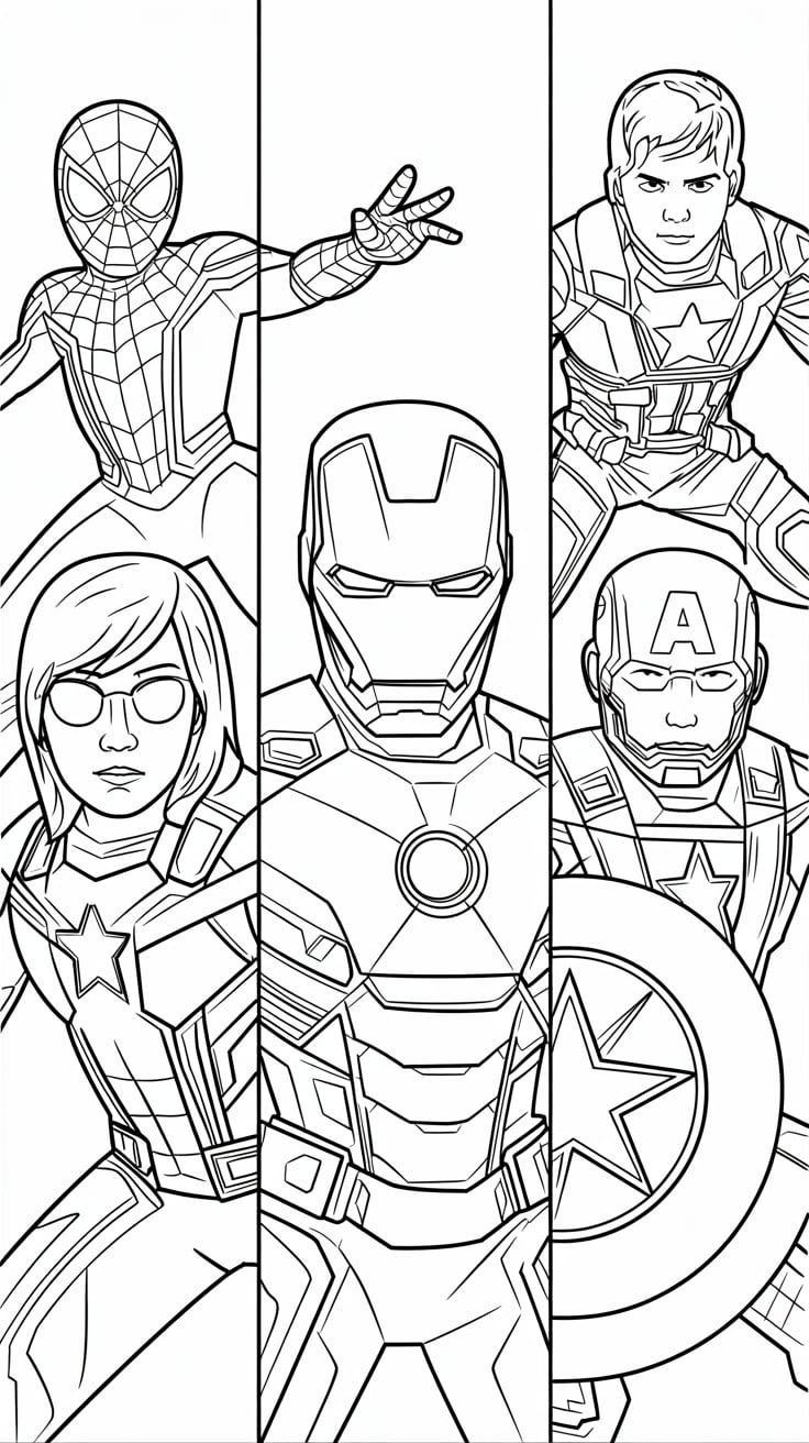 coloriage de marvel