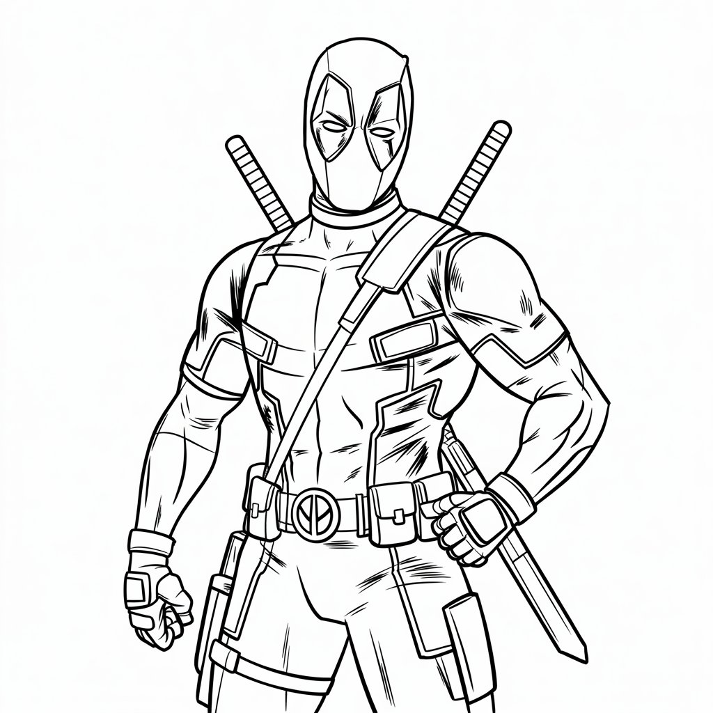 coloriage deadpool à imprimer