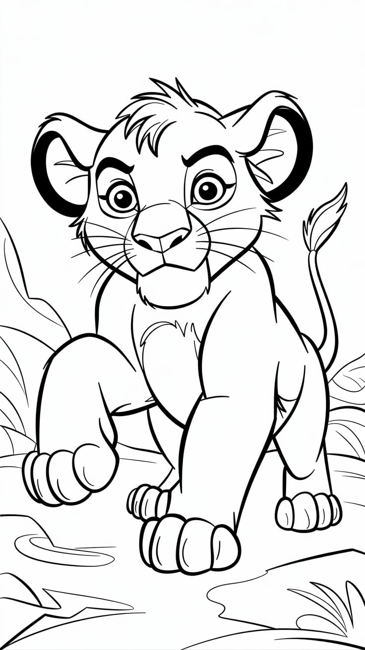 coloriage disney roi lion