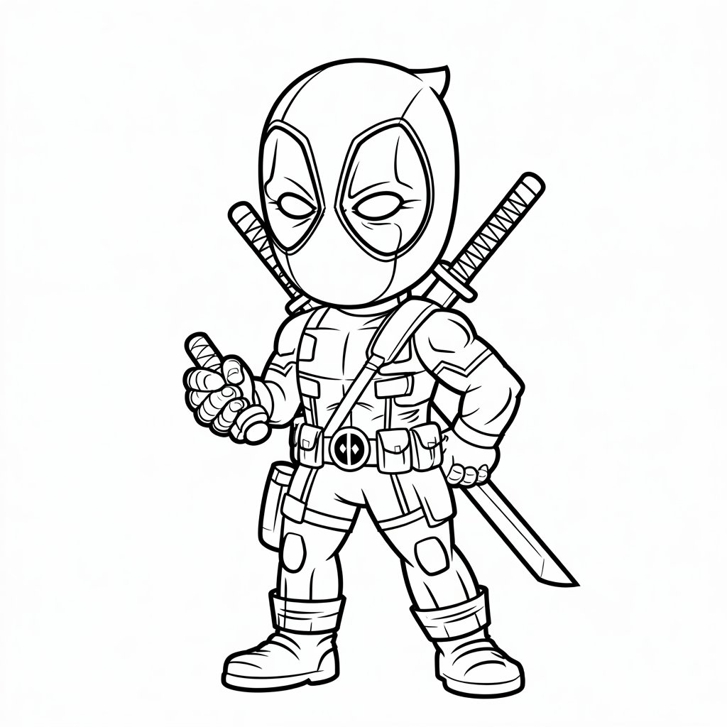 coloriage fortnite deadpool