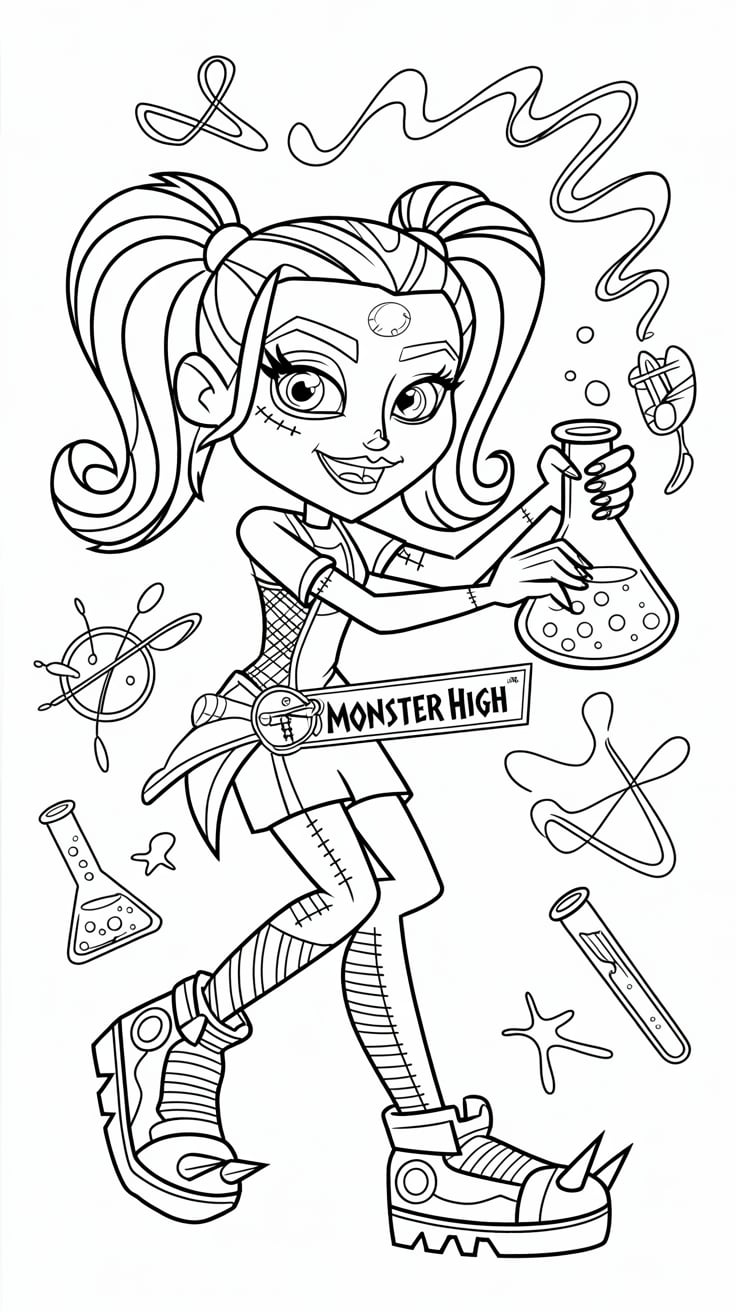 coloriage gratuit monster high à imprimer