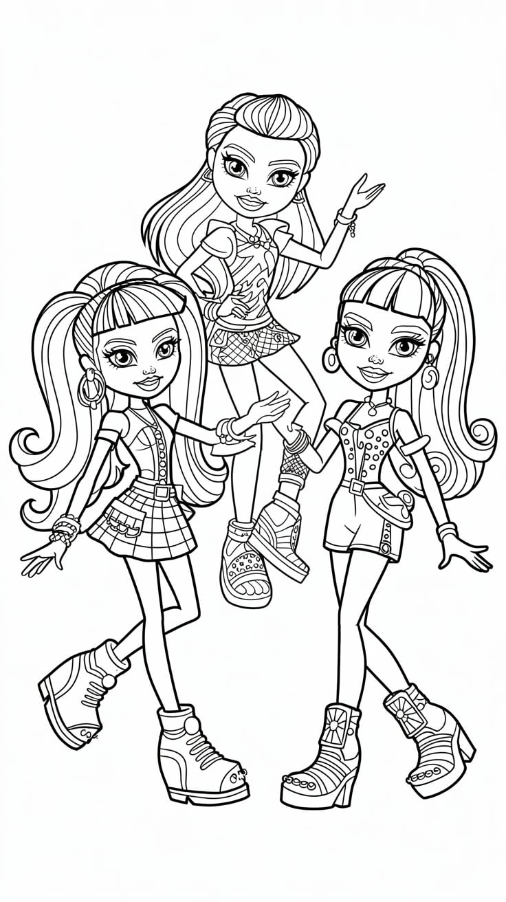 coloriage gratuit monster high