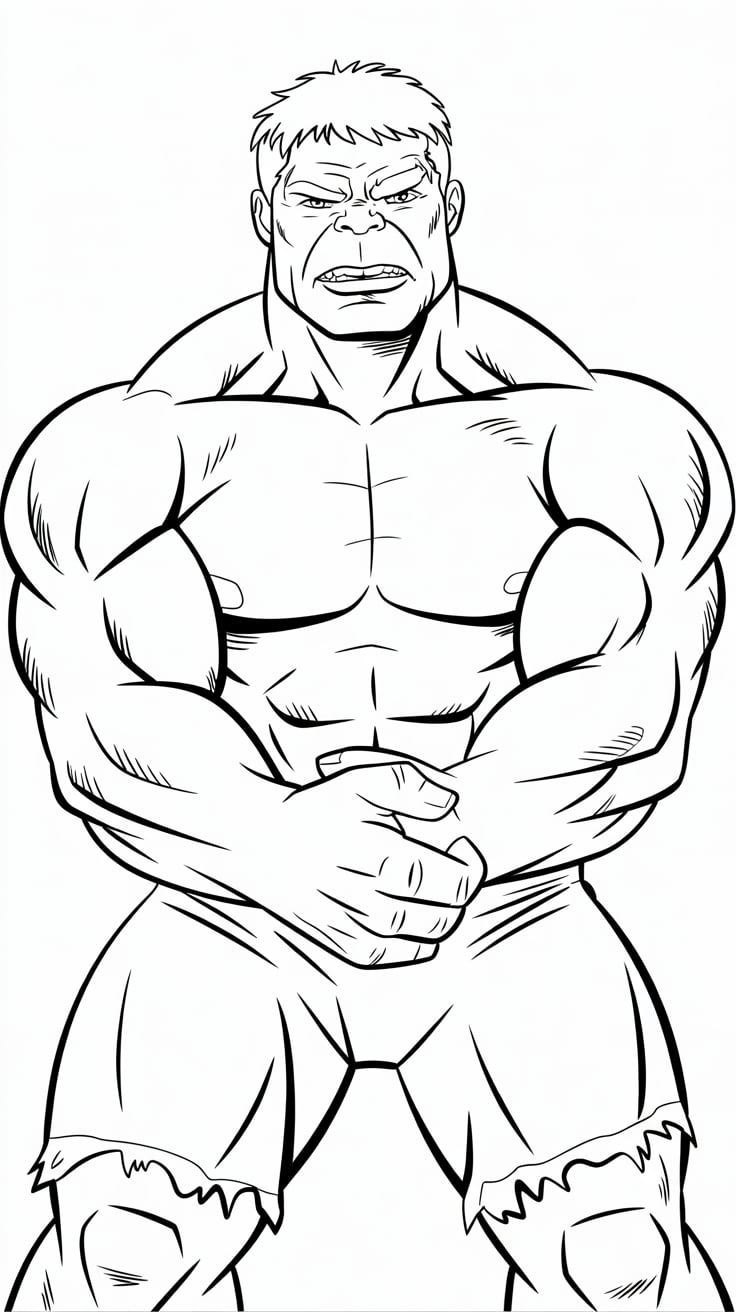 coloriage hulk à imprimer gratuit
