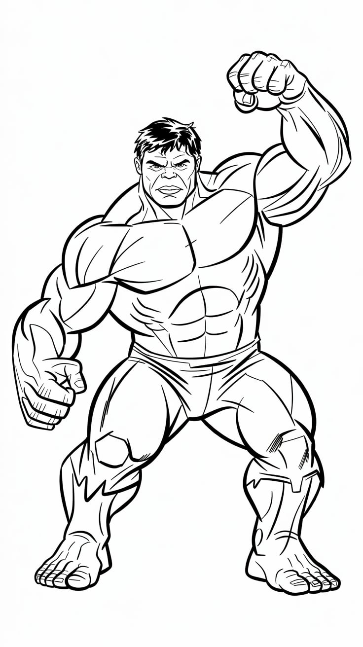 coloriage hulk a imprimer