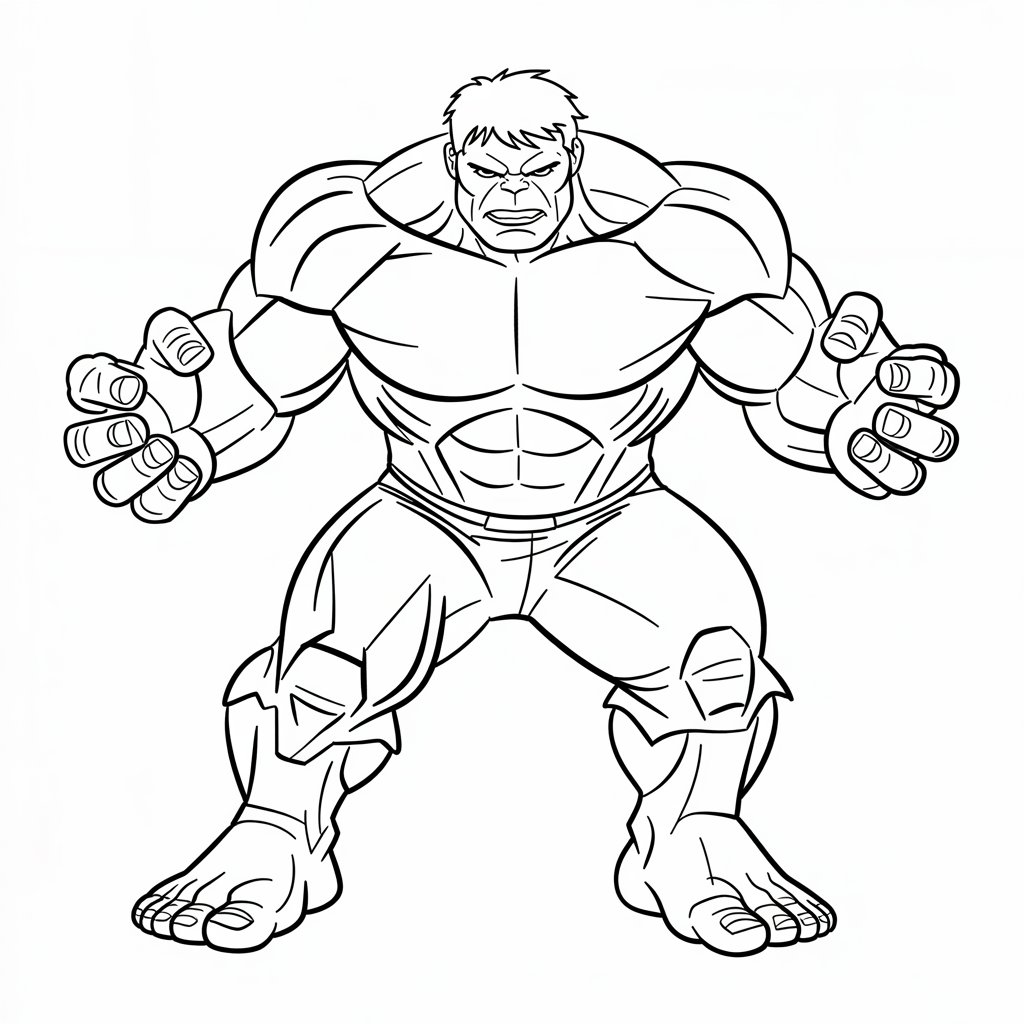 coloriage hulk à imprimer