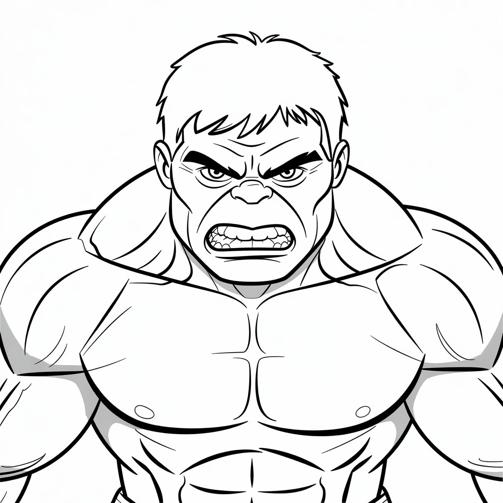 coloriage hulk facile