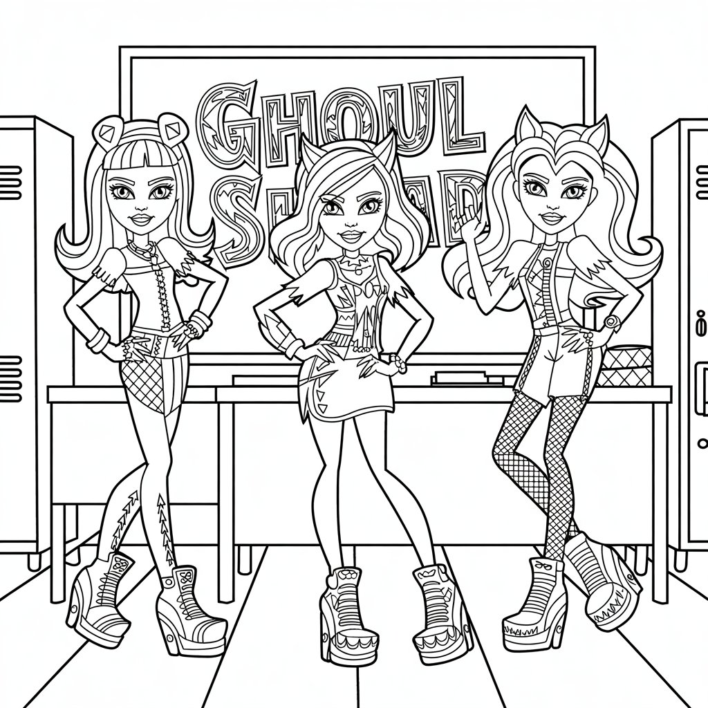 coloriage imprimer monster high