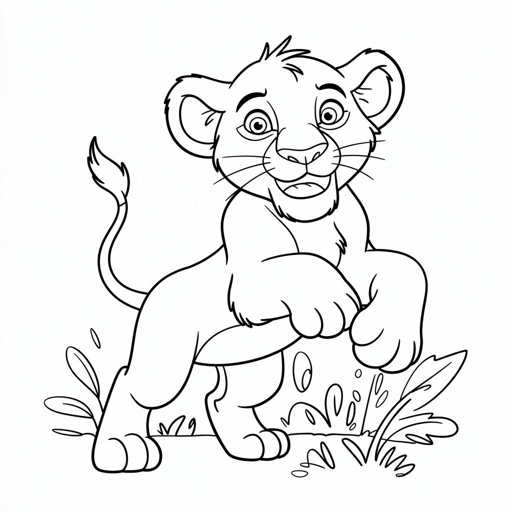 coloriage le roi lion imprimer
