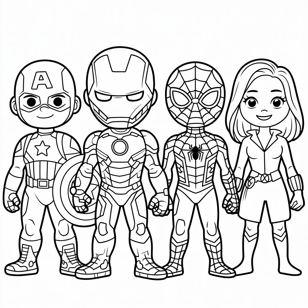 coloriage marvel à imprimer pdf