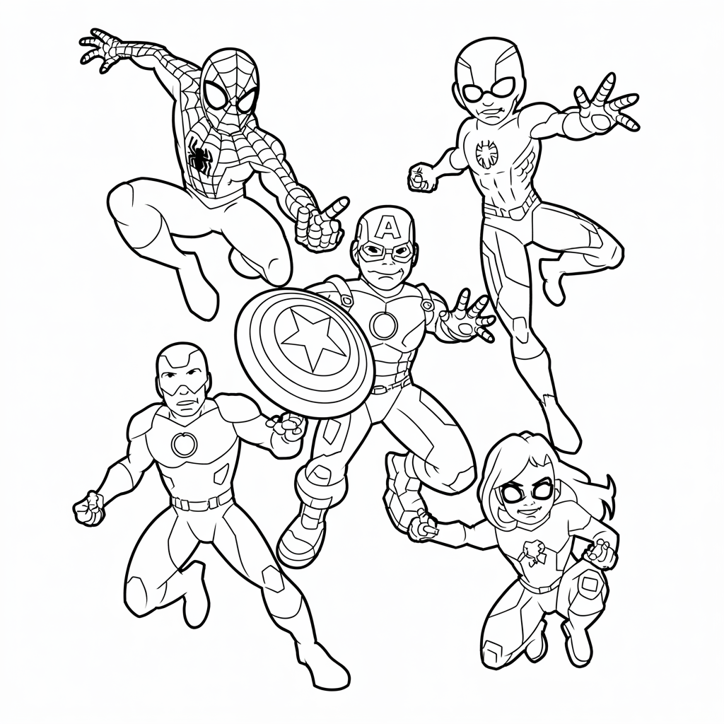 coloriage marvel à imprimer