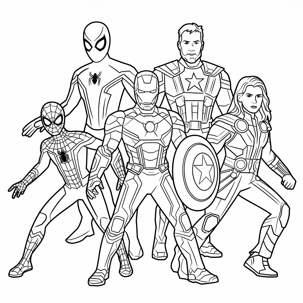 coloriage marvel avengers