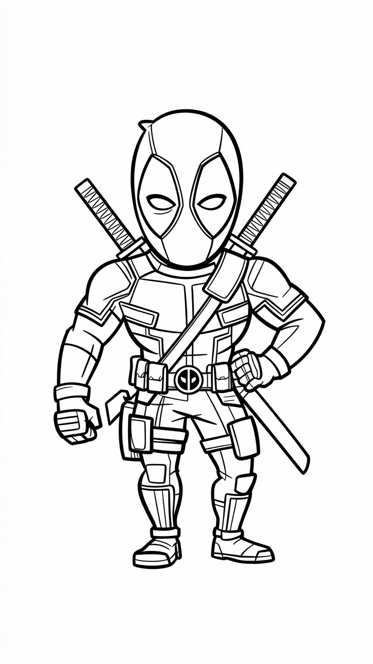 coloriage marvel deadpool