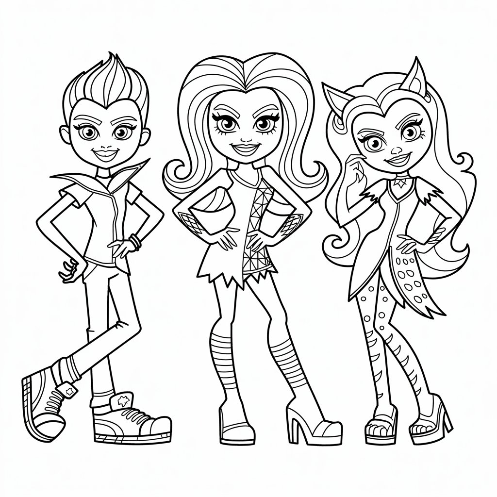 coloriage monster high imprimer