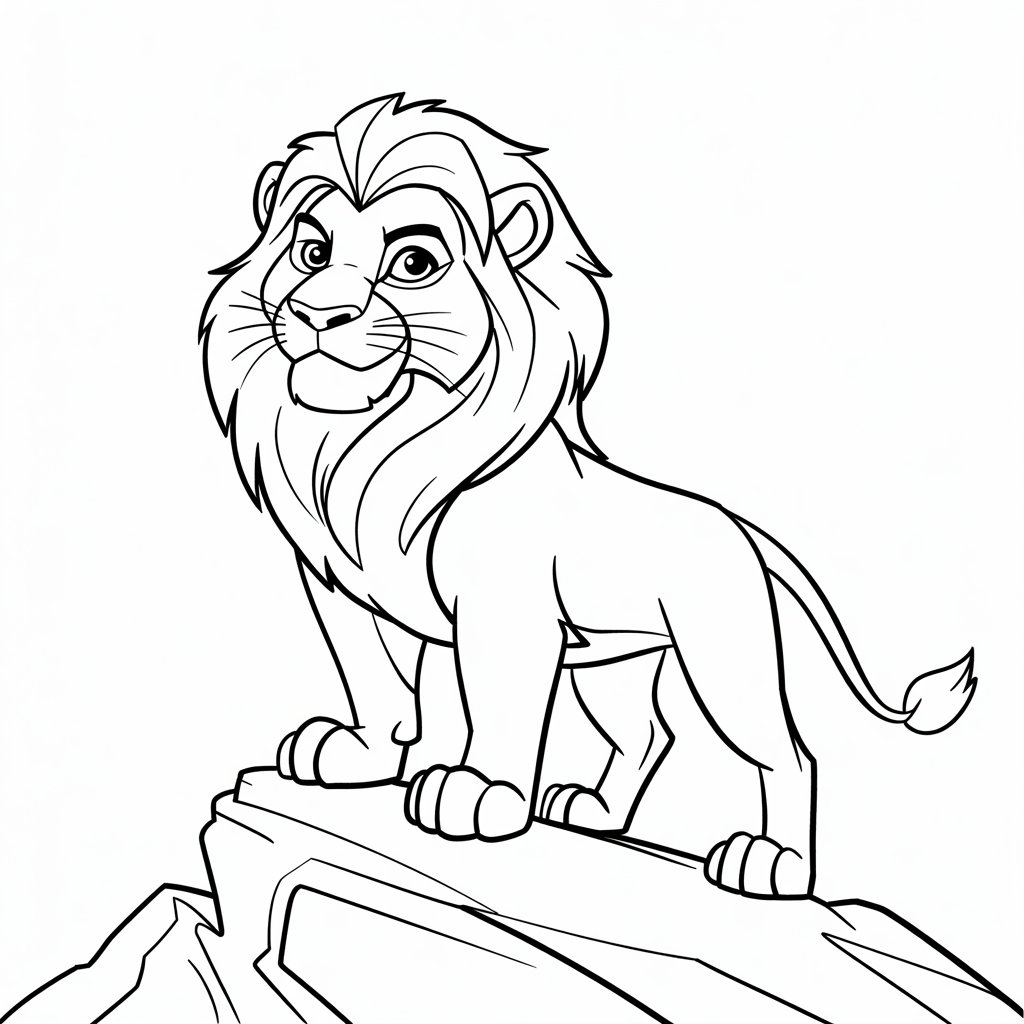 coloriage roi lion à imprimer