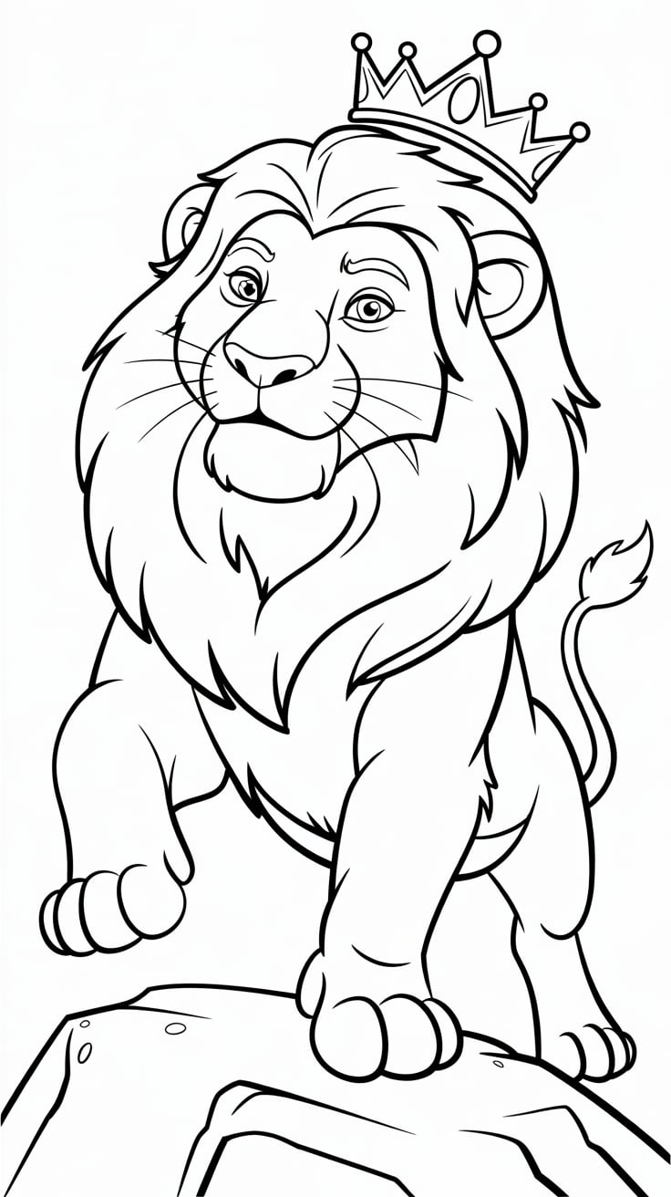 coloriage roi lion imprimer