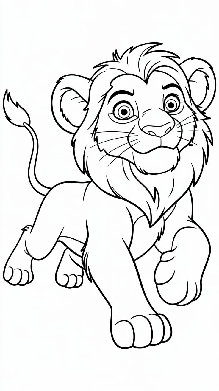 coloriage roi lion pdf