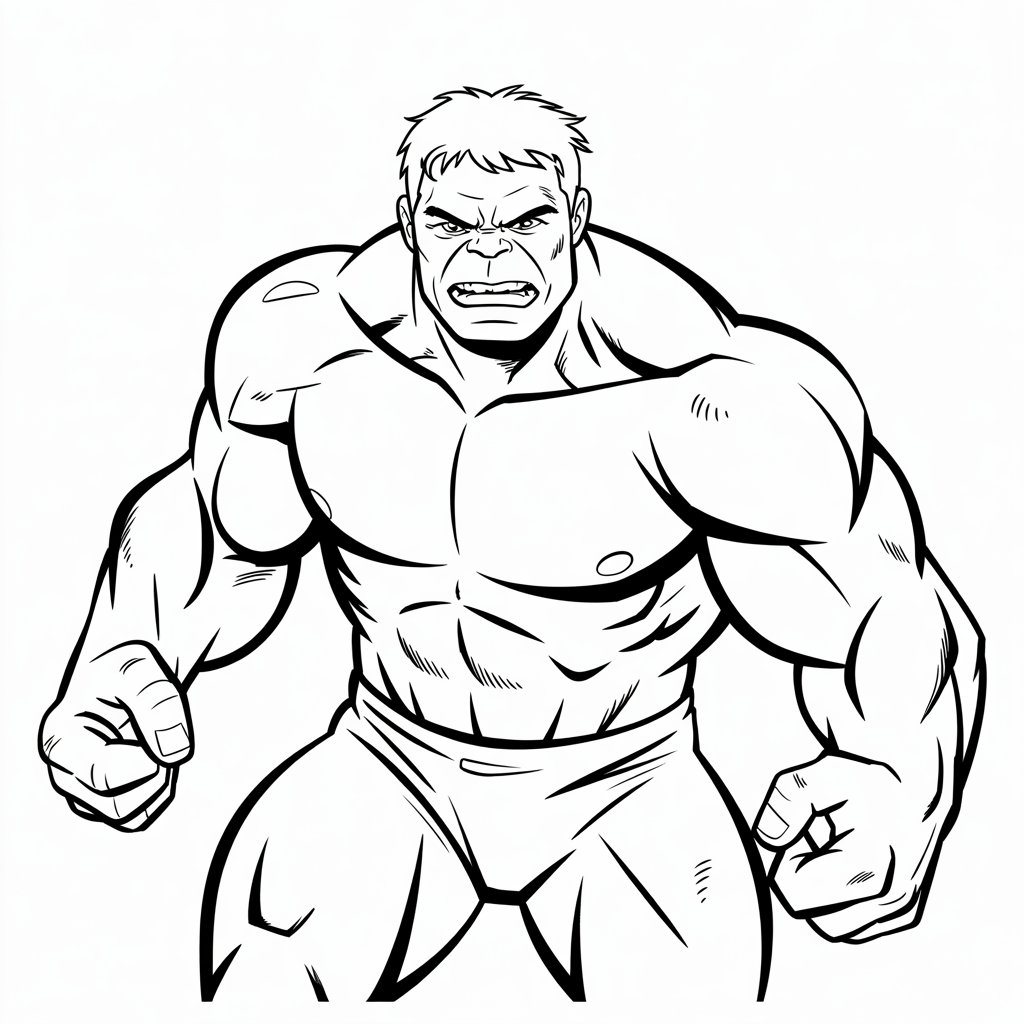coloriage super héros hulk