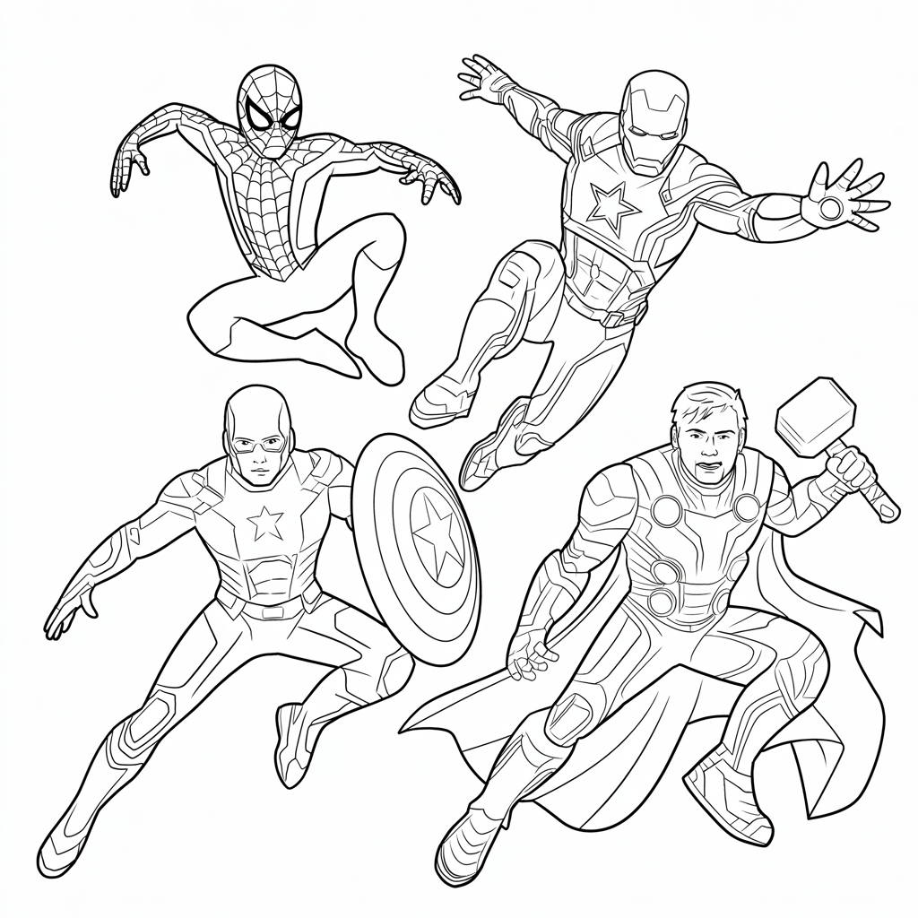 coloriages marvel à imprimer