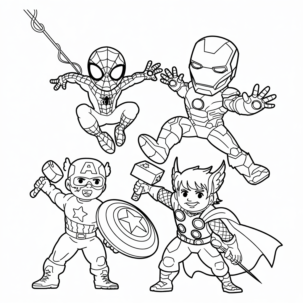 coloriages marvel