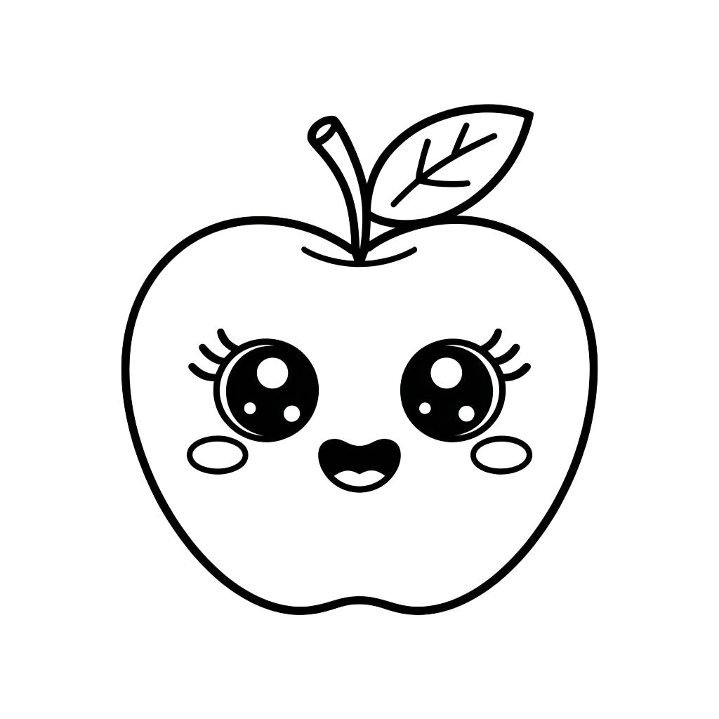 pomme coloriage