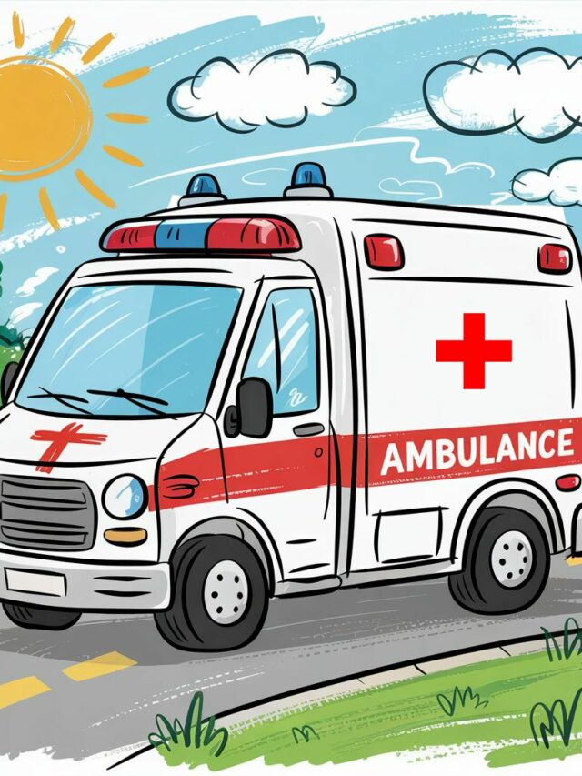 Ambulance kleurplaat