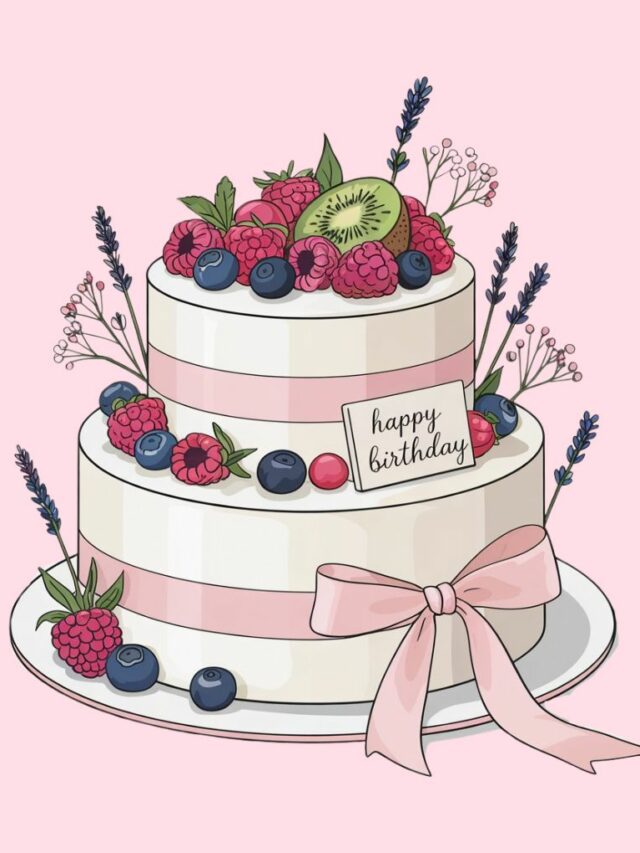 Kleurplaat Taart Verjaardag