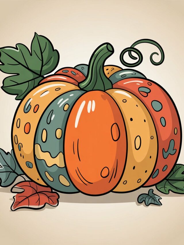 Kleurplaat Pompoen