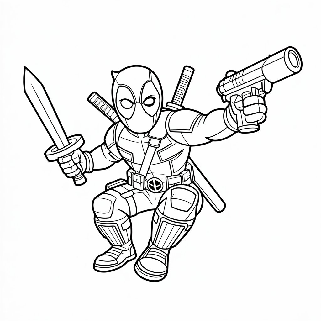 deadpool coloriage a imprimer