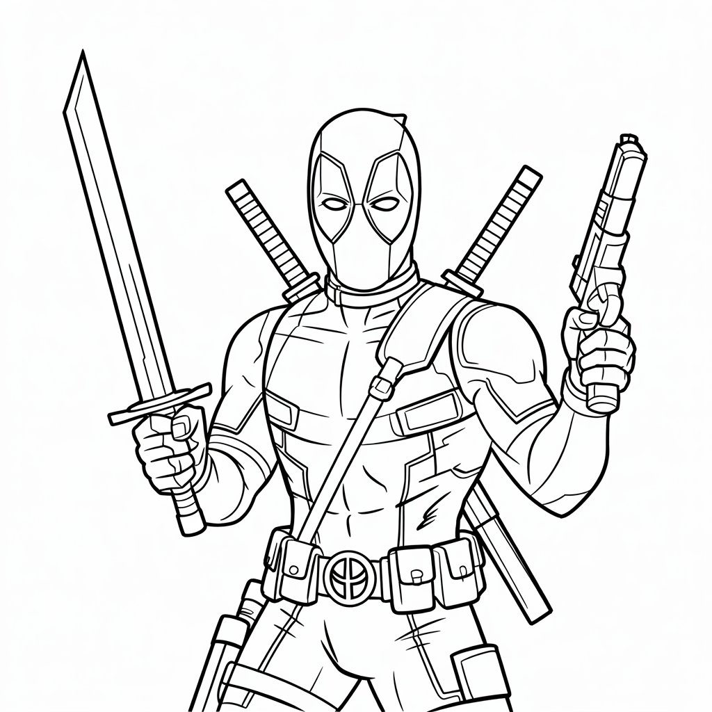 deadpool coloriage
