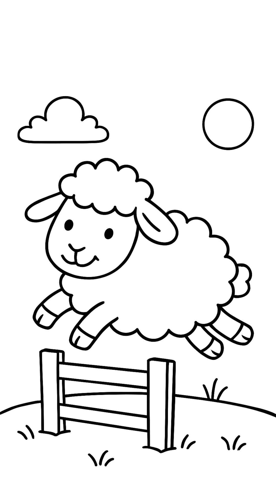 coloriage mouton rigolo