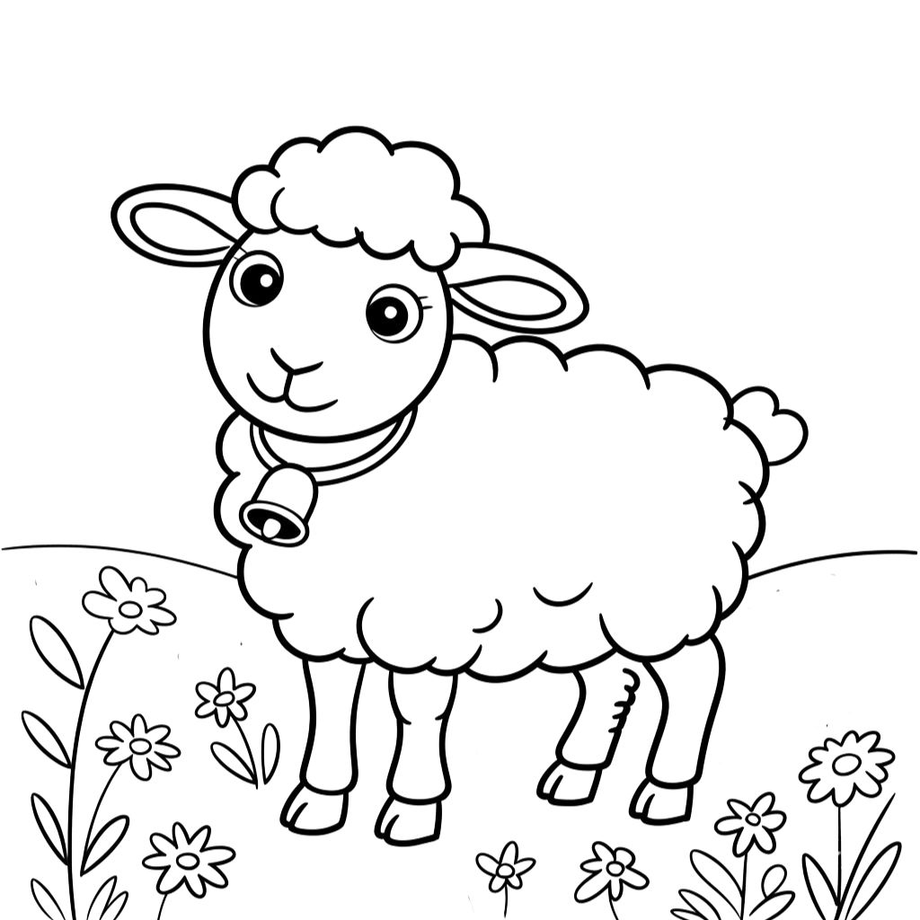 coloriage à imprimer mouton