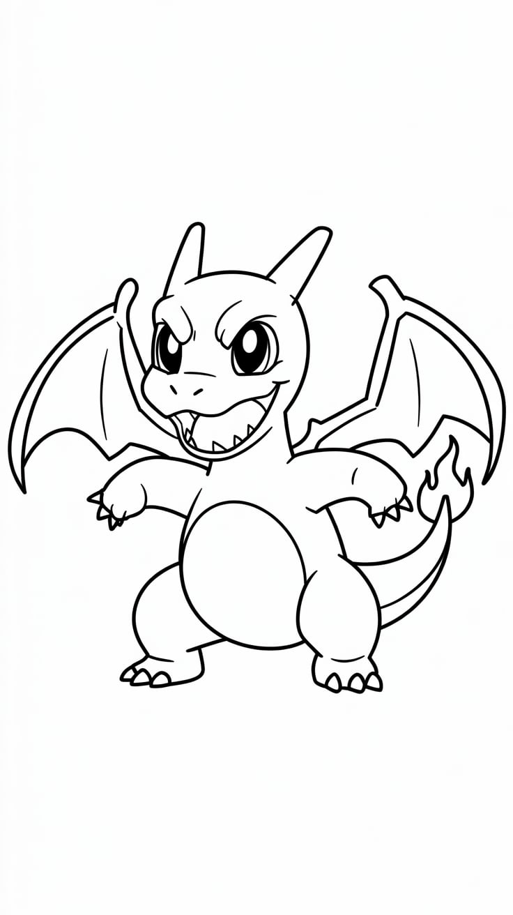 dracaufeu coloriage a imprimer