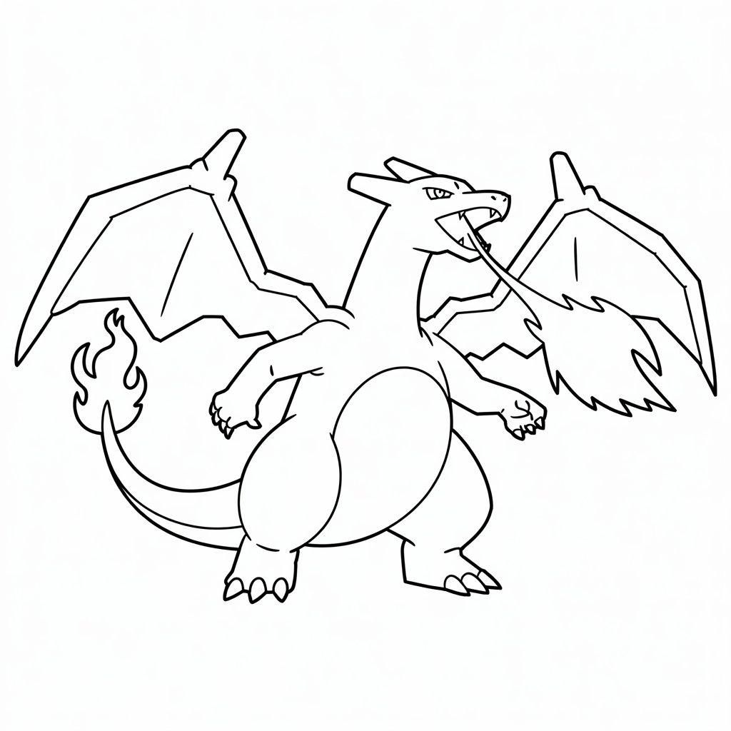 dracaufeu coloriage pokemon