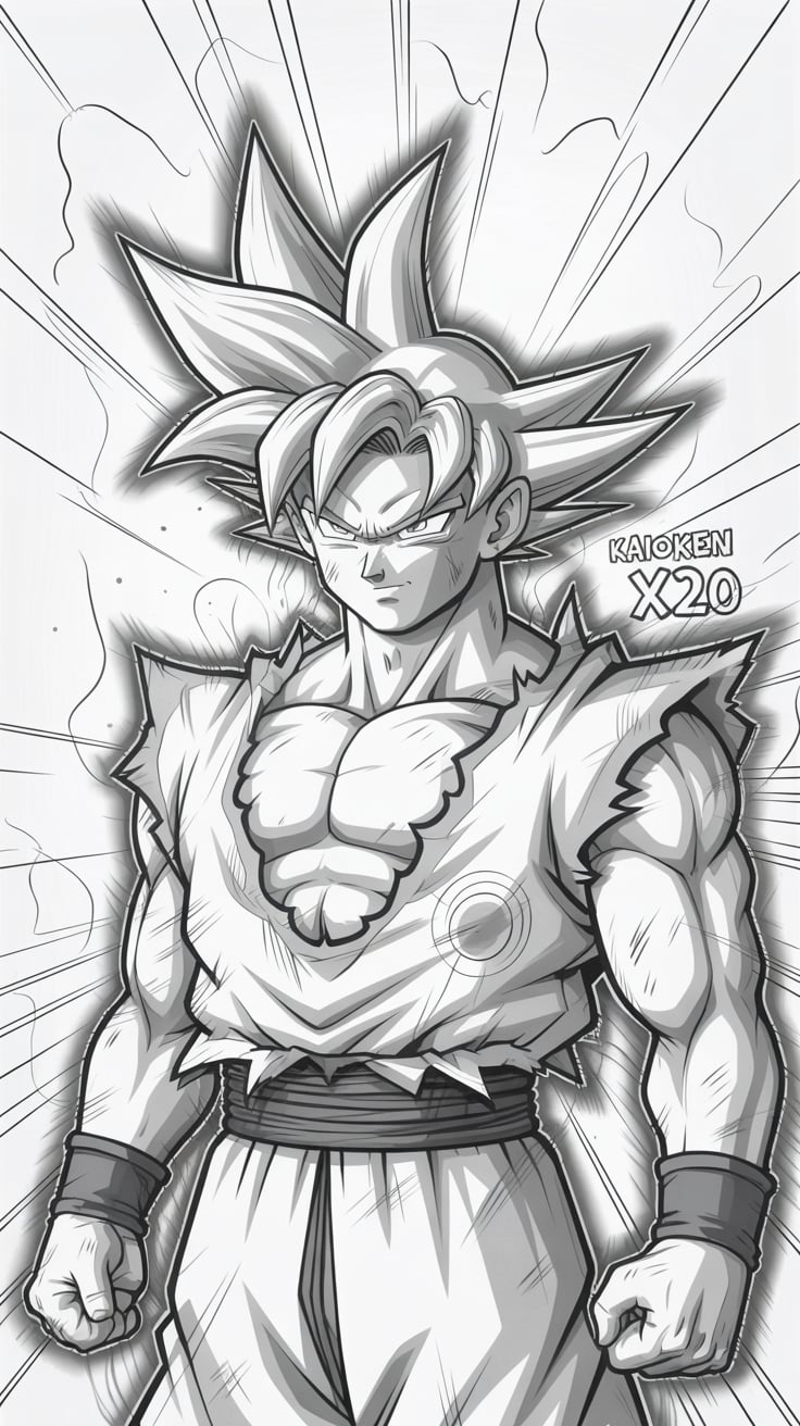 coloriage goku super saiyan