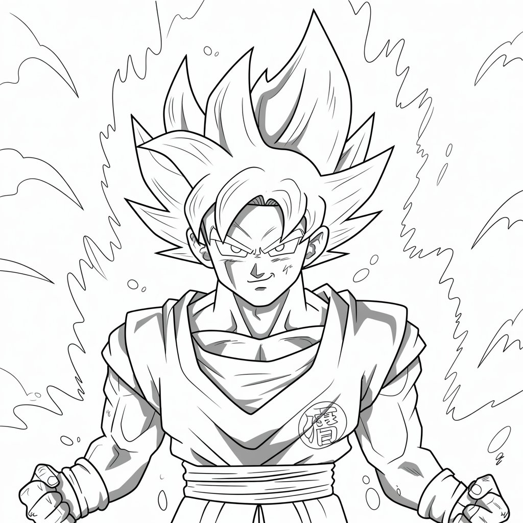 coloriage goku ultra instinct