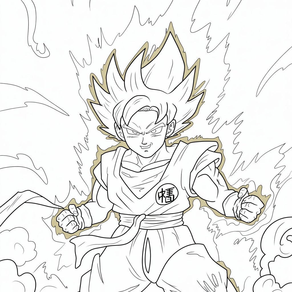 goku ultra instinct coloriage