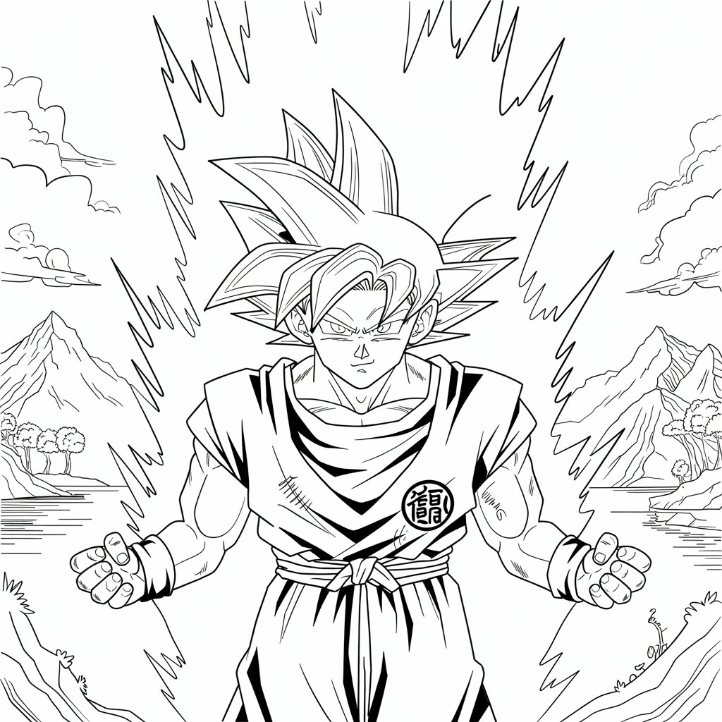 coloriage dragon ball super goku