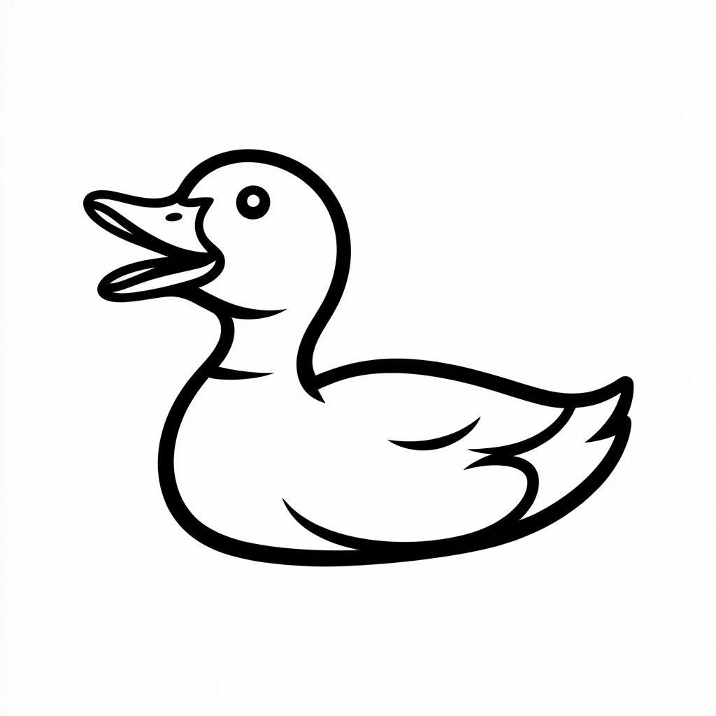 dessin facile canard