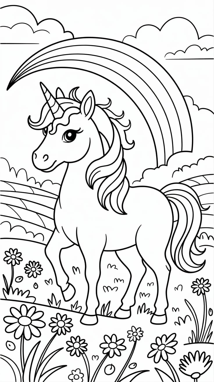 dessin animé licorne