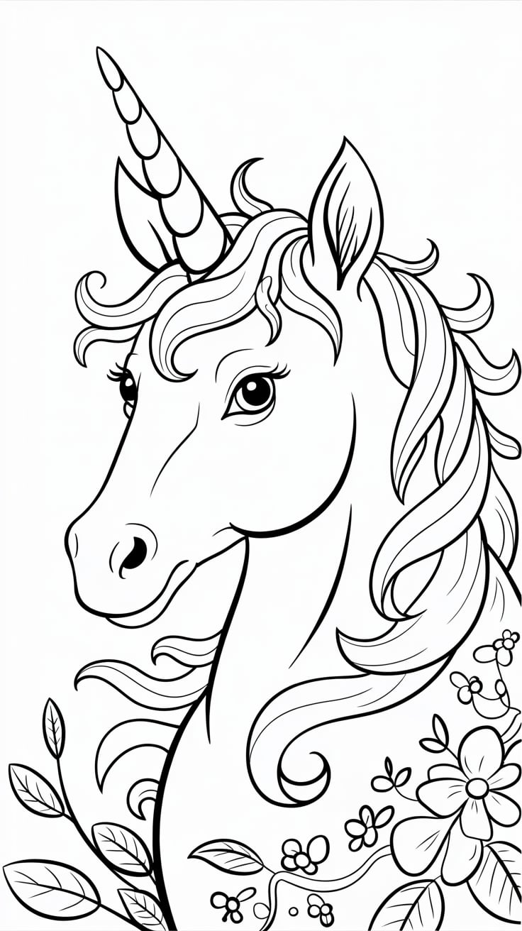 dessin de licorne facile